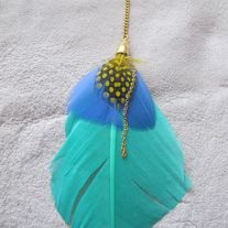SAO PAULO Teal Feather Earring