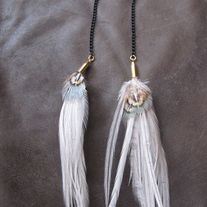 SAHARA Silver Feather  Earring