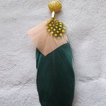 HAVANA Coral Feather Earring