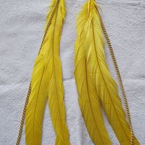 SAO PAULO Gaga Yellow Feather Earring