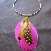 HAVANA Hot Pink Feather Earring