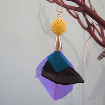 HAVANA Periwinkle Feather Earring