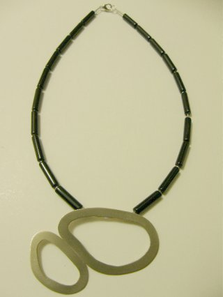 Life Necklace with Black Beads