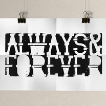 Always & Forever, Typography Print, 8 x 10