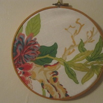 8 Inch Floral Mariposa Hoop Art