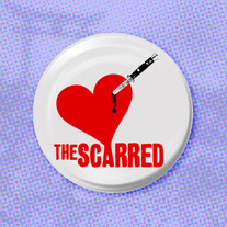 Switchblade Heart Button (White)