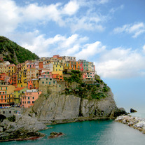 A rainbow of a shore, Cinque Terre.