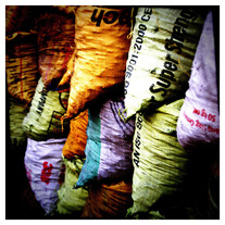 12x12 | Rice bags in the market.