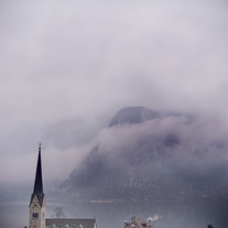 Foggy Austrian sky.