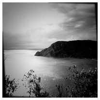 4x4 | A darkened view of Cinque Terre.