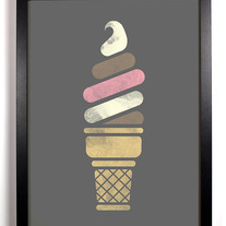 Ice Cream Rules Everything Around Me, Art Print, 8 x 10.