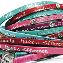 Humanity Bracelet, Wrap Happy Colors With Crystals