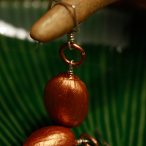 Phostoq Pistachio Nuggets in Blue Earrings
