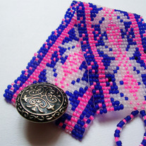 Global - Fair Isle Beaded Cuff / Bracelet by Denk