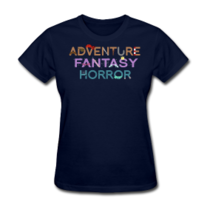  Adventure Fantasy Horror Books Womens T Shirt S-XXL