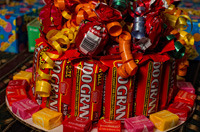 Candy Cake with 100 grand bars