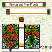 Peonies and Palm Fronds Online Shop Graphics