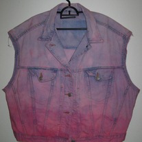Oversize Pink Dip Dye Vest