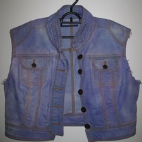 Lilac Military Style Cutoff Vest