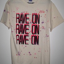 Khaki RAVE ON Graphic T