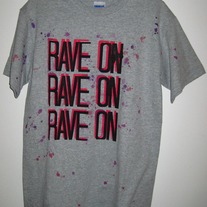 Grey RAVE ON Graphic T
