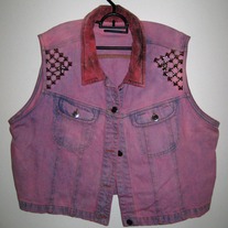 Dusty Purple Velvet Collar Studded Vest