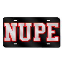 NUPE License Plate (Black)