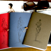 Handmade Fashion Illustration Notebook (set of 3)
