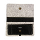 iPhone Wallet - Felt & Leather Fold Wallet - Grey/Caramel - Thumbnail 2