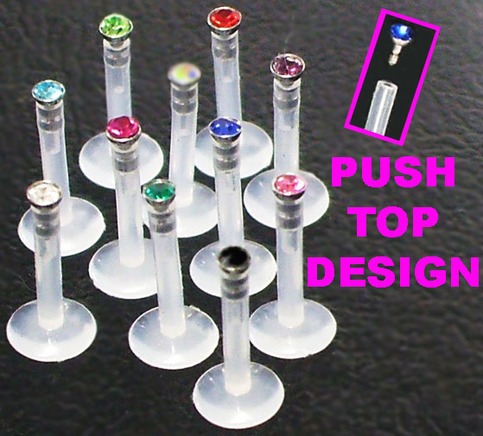 BIOFLEX Labret with Push-fit Gem!