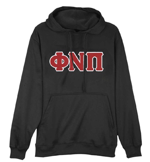 Phi Nu Pi Pullover Hoodie (Black)