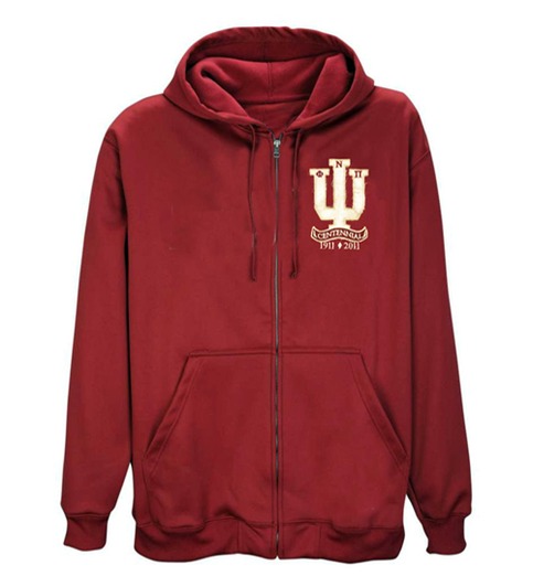 Psi Centennial Zip Hoodie (Krimson)