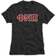 Phi Nu Pi Letter Tee (Red & Black) - Thumbnail 1