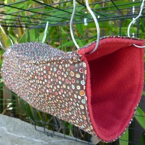 Double Decker - Tiny Dots Cotton & Red Fleece