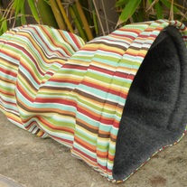 Jumbo Piggy Passage - Fun Stripes Cotton & Dark Gray Fleece