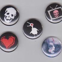 Art Pin Set Black Grey