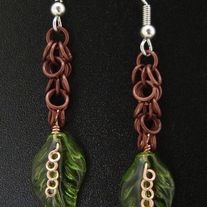 Copper Forest Shags - Chainmaille Earrings