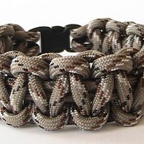 Paracord "Survival" Bracelet - Desert Camo Cobra Stitch