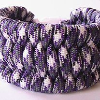 Paracord "Survival" Bracelet - Purple Camo Trilobite