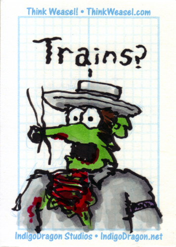 Sketch Card: Train Zombie