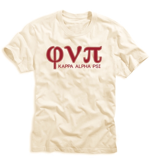 Ol' Skool Phi Nu Pi Felt Tee (Kreme)