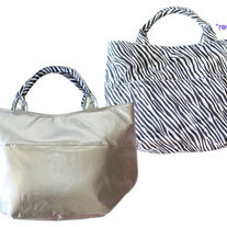 Reversible MetalicxZebra Bag