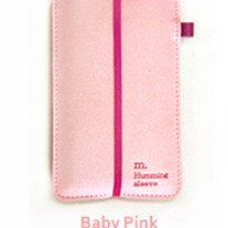 iPhone Sleeve with Elastic Band - Baby Pink