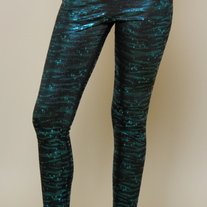 Blue Zebra Sequin Leggings