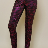 Purple Zebra Sequin Leggings