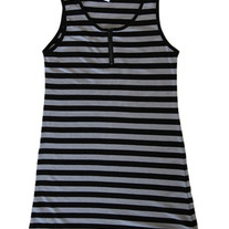Black & Gray Striped Top