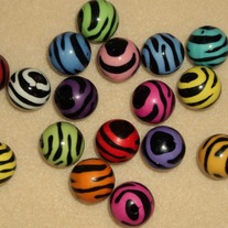 Zebra beads - multicolor