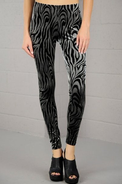 Velvet Zebra Leggings