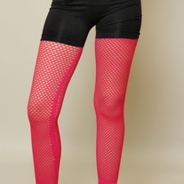 Fuschia Fishnet Leggings