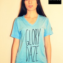 GLORY DAZE Blue Highlighter T-Shirt